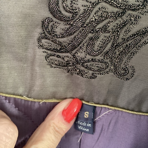 7 FOR ALL MANKIND flare pants suit trench coat jacket blazer rare SMALL 30 - Picture 2 of 8